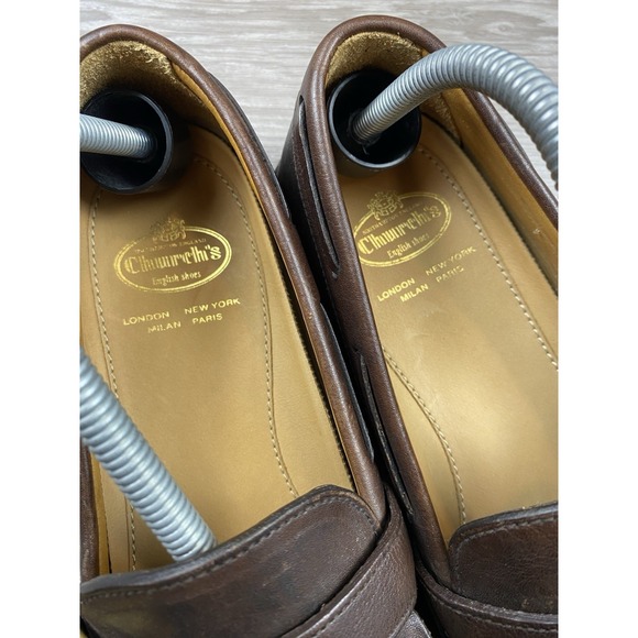 Church\'s Men\'s Leather Monk Strap Fringe Detail Dress Loafers Brown Size 8.5 main image 8